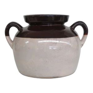 R R P Co Roseville O Usa Stoneware Brown Ceramic Jug Bean Pot