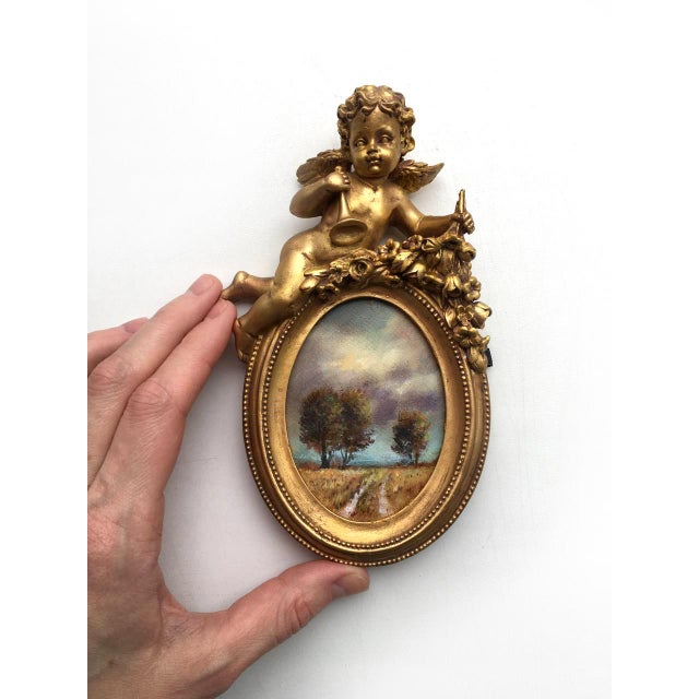 Set of 3 Hand-Painted Original Miniature Oil Landscapes "Angelic Symphony" by Valeriya Serova For Sale - Image 4 of 14