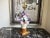 Blue Mid 20th Century Italian Capodimonte Bouquet Lamp & Shade For Sale - Image 8 of 18