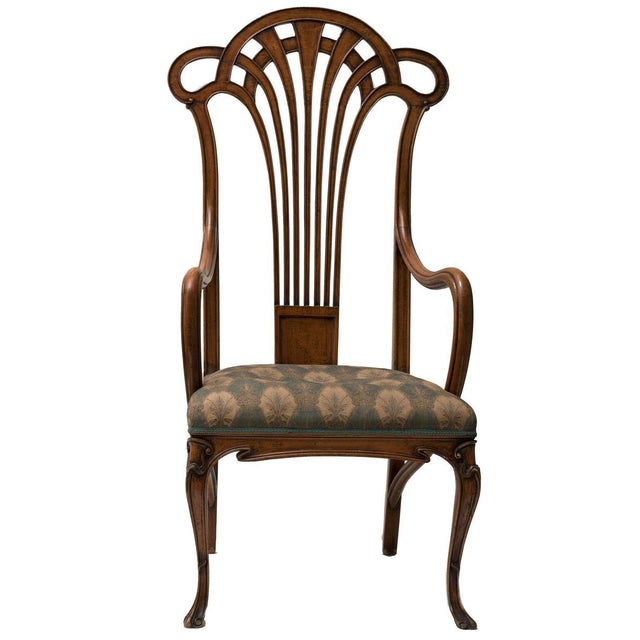 Set of Antique Wooden Liberty Armchairs For Sale - Image 4 of 6