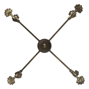 Adjustable Large Brass Planter / Pot / Bowl Display Stand Pedestal Trestle - Andrea by Sadek 8-12"