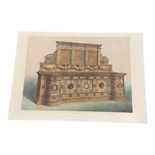 International Exhibition. A Carved Oak Sideboard. W Caldecott, London 1862 For Sale