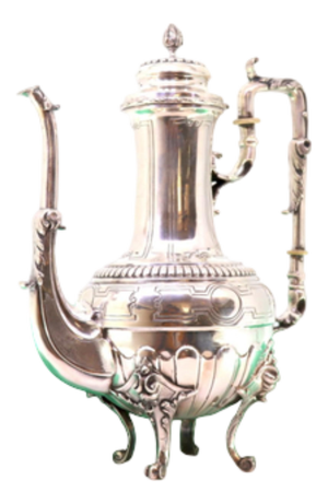 Silver Kettle with Reliefs and Applications