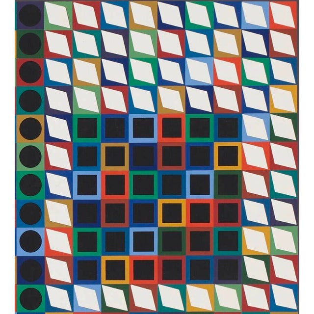 Victor Vasarely Screenprint in Color m.c.-2 1970 For Sale - Image 4 of 8