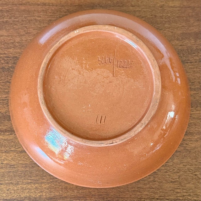 Mid 20th Century Midcentury Folk Art Painted Pottery Bowl For Sale - Image 5 of 7