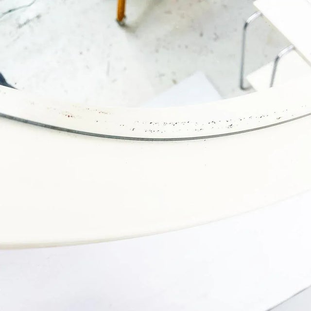 Italian Mid-Century Modern Round White Plastic Mirror, 1980s For Sale - Image 11 of 16