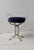 Mid-Century Modern Vintage White-Painted Iron Petal Back Vanity Chair With Navy Suede Seat, Circa Mid-20th Century For Sale - Image 3 of 16