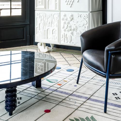 Not Yet Made - Made To Order Black Marble Blue Rounded Multi-Leg Low Table by Jaime Hayon for BD Barcelona For Sale - Image 5 of 7