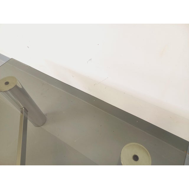 Vintage Italian Space Age Square Coffee Table in Smoked Glass and Chromed Metal, 1970s For Sale - Image 12 of 18