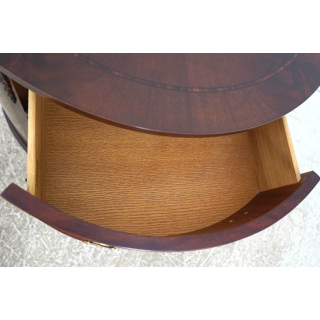 Councill Furniture Councill Craftsmen Mahogany Banded Server Demilune Chest For Sale - Image 4 of 17