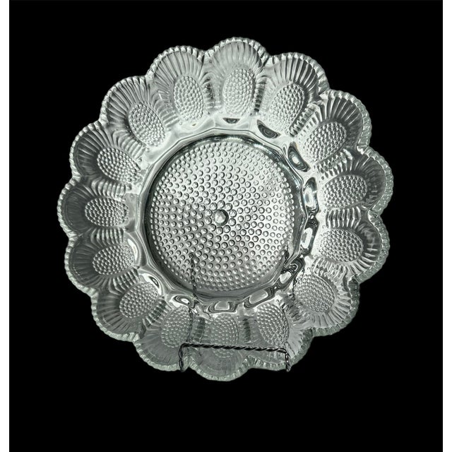 Glass Hobnail Glass Egg Plate Indiana Glass, 1970’s For Sale - Image 7 of 8