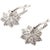 Metal T Foster & Co Platinum Flower 4.84ctw Diamond Stud Halo Earrings GIA For Sale - Image 7 of 12