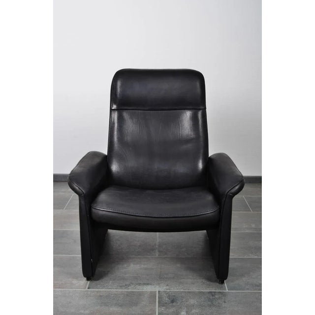 Black Leather DS50 Armchair from de Sede, 1980s For Sale - Image 11 of 11