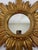 Wood Mid 20th Century Large 18" Bright Gold Italian Giltwood Sunburst Wall Mirror For Sale - Image 7 of 15