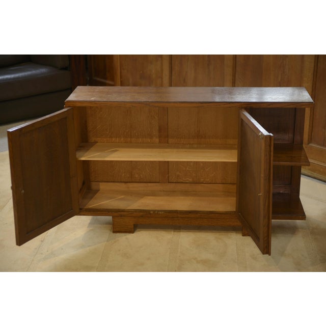 Vintage Art Deco Oak Side Table, 1940s For Sale - Image 3 of 10