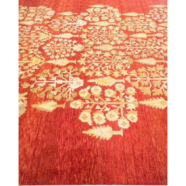 Solo Rugs Vintage Traditional Hand Knotted Wool Area Rug, Red - 6'1" X 9'4" For Sale - Image 4 of 9
