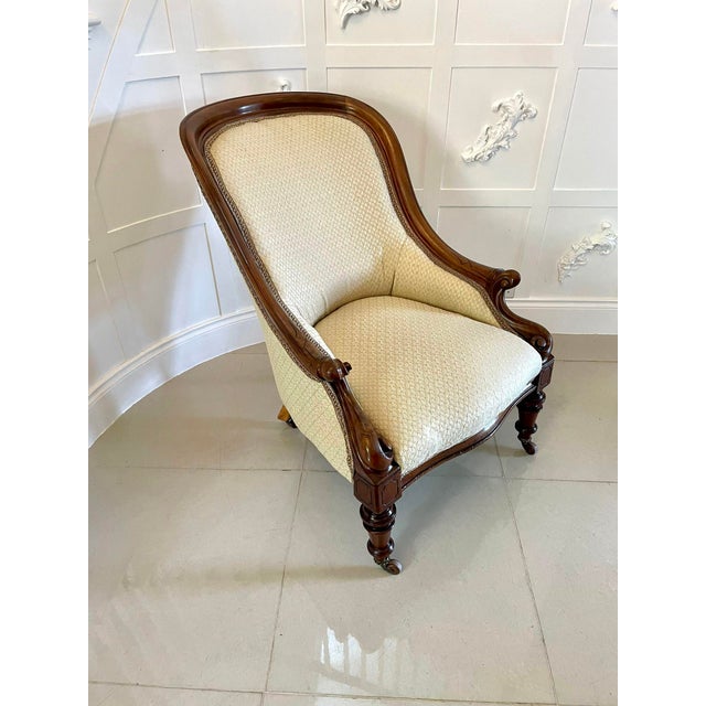 Wood Set of Victorian Mahogany Armchairs, 1860s For Sale - Image 7 of 14