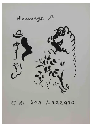 Marc Chagall, Hommage à San Lazzaro, Original Lithograph, 1975