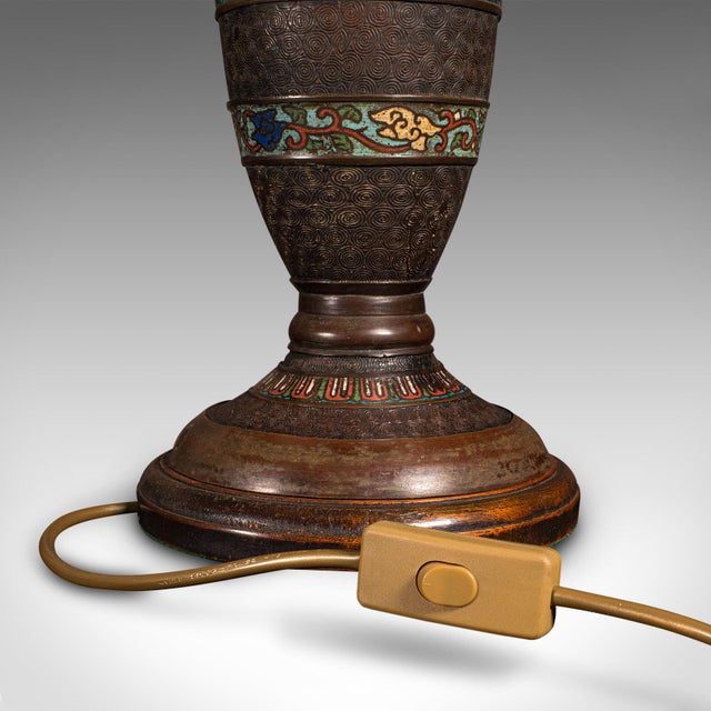 1850's Antique Cloisonne Lamp For Sale - Image 10 of 10