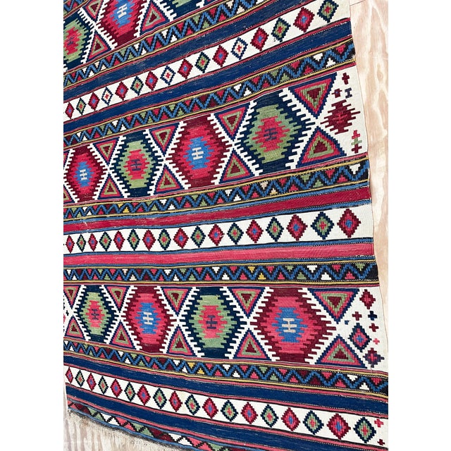 Antique Caucasian Shirvan Kilim For Sale - Image 10 of 10