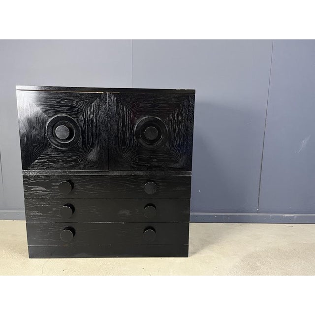 Brutalist Black Bar Cabinet, 1970s For Sale - Image 13 of 14