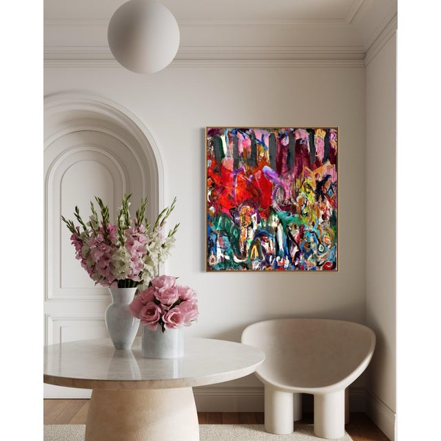 Chic and Bold Modern Abstract Painting For Sale - Image 6 of 9