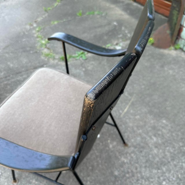 Richard McCarthy Wrought Iron and Oak Dining Set Mid-Century Modern For Sale - Image 10 of 12