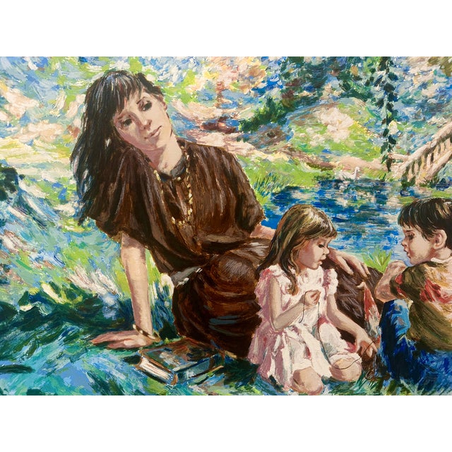Emerald 1980s Eva Makk “Realities of Joy” Signed Limited Edition Serigraph 69/275, Large Matted Print For Sale - Image 8 of 18