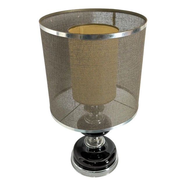 Space Age Table Lamp in Chrome and Lacquer, Italy, 1970s For Sale