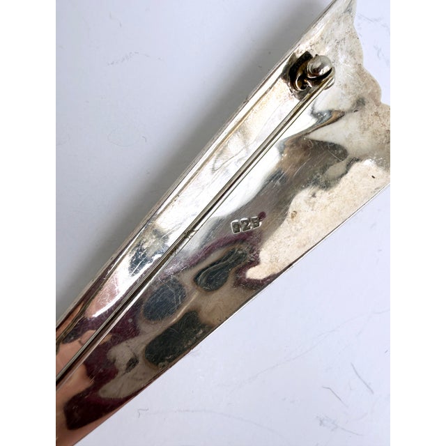 Postmodern Postmodern Mexican Sterling Silver Brooch For Sale - Image 3 of 3