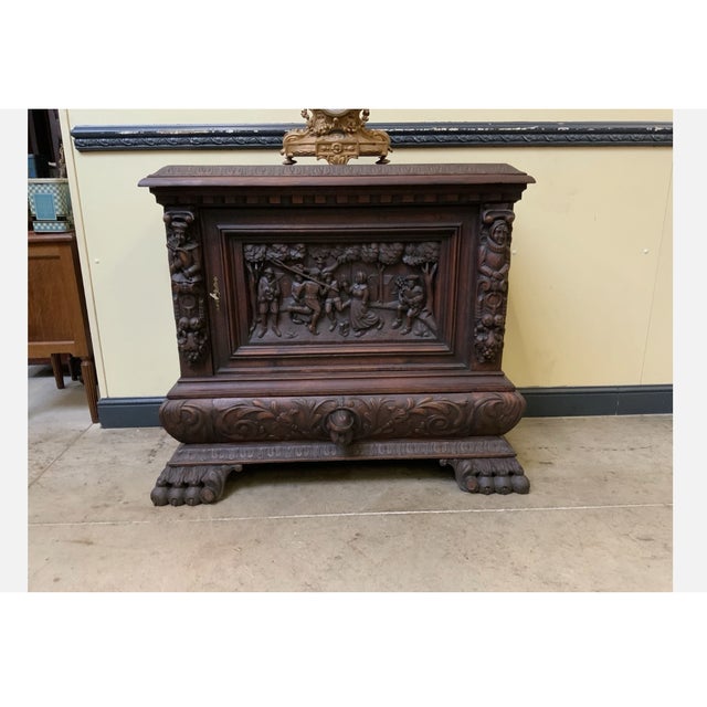 Vintage Chest in Solid Oak, 1930 For Sale - Image 6 of 8