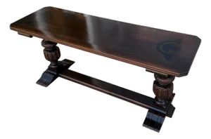 Antique English Tudor Inlaid Refectory Console Sofa Table