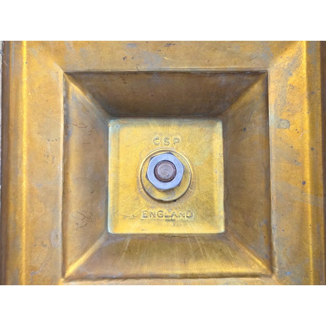 Antique English Brass Corinthian Column Candlestick Holders Set of 2 For Sale In Greenville, SC - Image 6 of 7