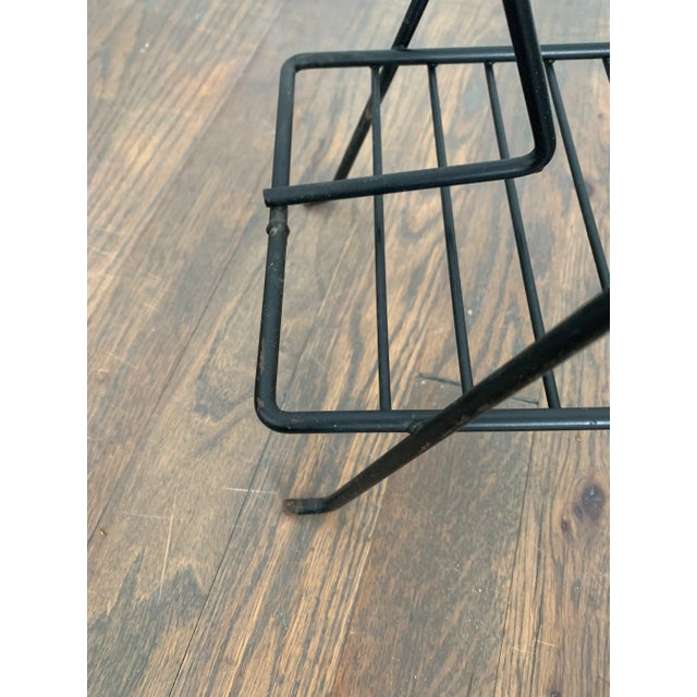 Mid 20th Century Mid-Century Modern Wire Magazine Rack For Sale - Image 4 of 9