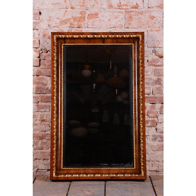 Empire Wall Mirror in Walnut, Austria, 1870s For Sale - Image 4 of 12