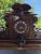 Rustic Large 19th Century Carved Black Forest Mantel Clock For Sale - Image 3 of 15