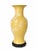 Chinese Yellow Porcelain Vase With White Prunus & Bird Motif on Carved Wood Stand For Sale - Image 4 of 6