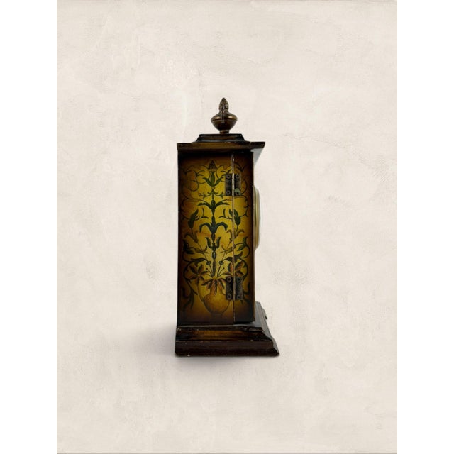 English Vintage English Ornate Mantel Clock For Sale - Image 3 of 6