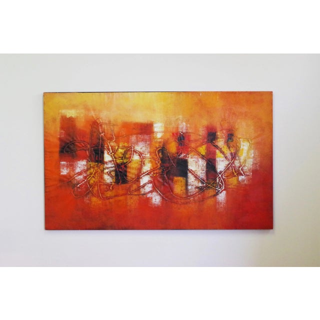 Orange Abstract Painting, 2000s, Oil on Canvas For Sale - Image 8 of 8
