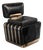 "Perla Xciii" Chair With Stainless Steel, Bronze Details, Handmade For Sale