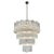 Italian Chandelier in Transparent Murano Glass, 1990, Set of 2 For Sale - Image 4 of 17