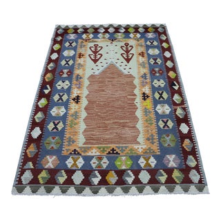1970s Traditional Handmade Oushak Kilim Rug For Sale
