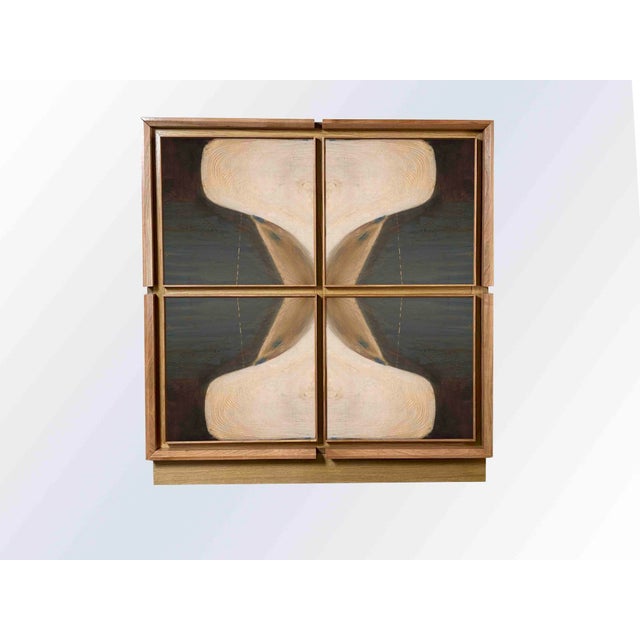 Wood Abstract Three Sideboard by Mascia Meccani for Meccani Design For Sale - Image 7 of 7