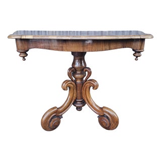 Art Nouveau Wooden Console Table For Sale