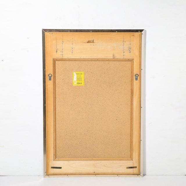 Mid-Century Gilt Eglomise W/ Brass Border Mirror Signed D Wingard for Labarge For Sale - Image 14 of 14