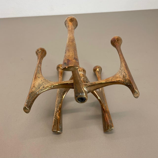 Mid-Century German Brutalist Candleholder in Bronze by Michael Harjes, 1960s For Sale - Image 15 of 18