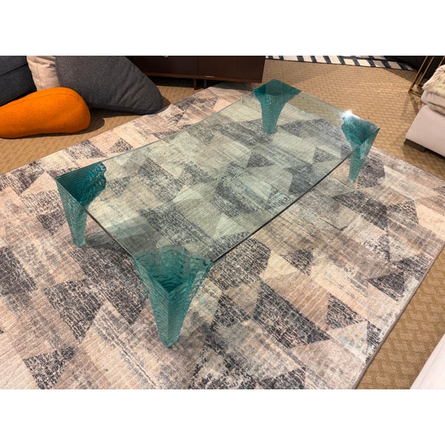 Danny Lane Attributed to Danny Lane for Fiam Italia "Atlas" Stacked Glass Coffee Table, 1990s For Sale - Image 4 of 12