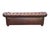 Wood Vintage Cognac Brown Leather Chesterfield Sofa | Deep Tufted English Club Couch For Sale - Image 7 of 14
