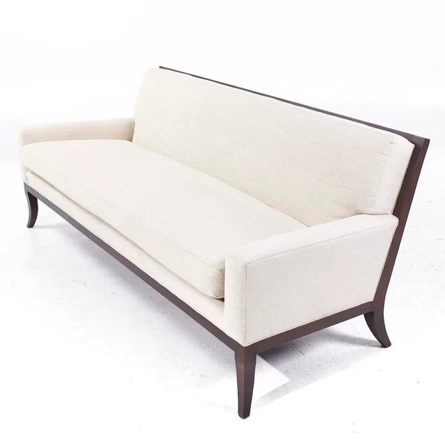 Hickory Chair Curtis Sofa in J. Robert Scott Ivory Fabric - Pair For Sale - Image 10 of 11
