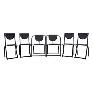 Black Leather Cosinus Chairs from KFF, Set of 6 For Sale